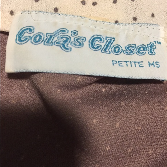 Vintage beige and cream polka dot dress - Picture 5 of 7